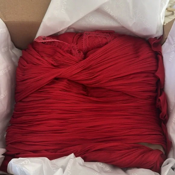 NWT Maria Lucia Hohan Jolie Gown in Red Salsa - Picture 5 of 8